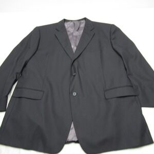 Loro Piana Wool Blazer Mens 52L Black Striped Joseph Abboud 2‎ Vents Made In USA